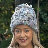 VENTURE POM POM LAVENDER TWISTER BEANIE