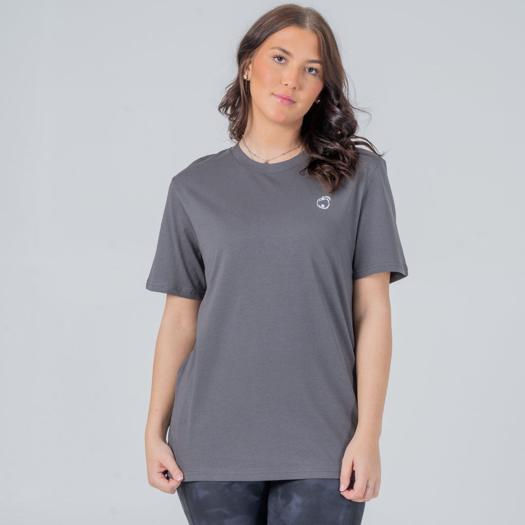 PEACHEE COTTON ANTHRACITE OVERSIZE T-SHIRT