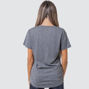 ASPIRE BLACK MELANGE PERFORMANCE FITTED T-SHIRT