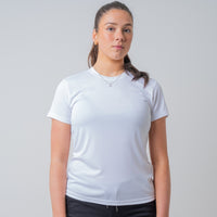 ASPIRE WHITE PERFORMANCE FITTED T-SHIRT