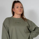 BLISS ECO KHAKI OVERSIZE SWEATSHIRT - Peachybean