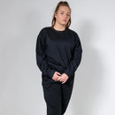 BLISS ECO BLACK OVERSIZE SWEATSHIRT - Peachybean