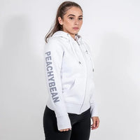 ASPIRE WHITE ECO ZIP HOODIE - Peachybean