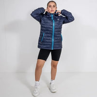 VENTURE NAVY HOODED PADDED JACKET - Peachybean