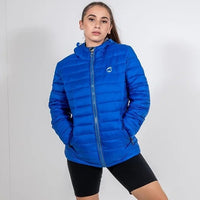 VENTURE BLUE HOODED PADDED JACKET - Peachybean