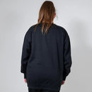 BLISS ECO BLACK OVERSIZE SWEATSHIRT - Peachybean