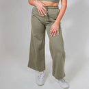 BLISS ECO KHAKI WIDE LEG JOGGERS - Peachybean