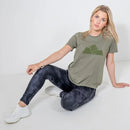 VENTURE ECO MOUNTAIN KHAKI RELAXED FIT T-SHIRT - Peachybean