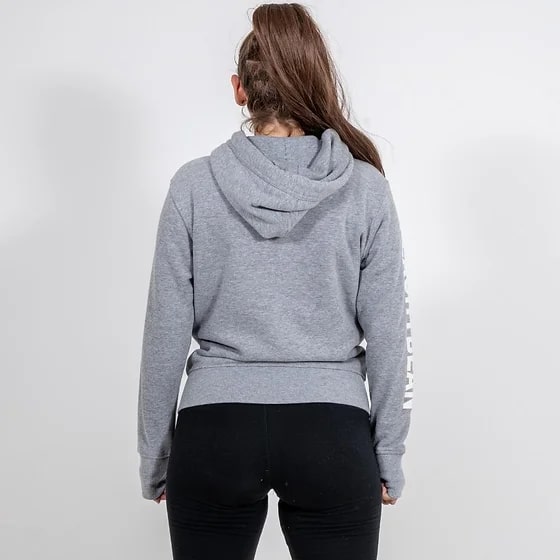 ASPIRE GREY ECO ZIP HOODIE - Peachybean