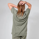 BLISS ECO KHAKI RELAXED FIT T-SHIRT - Peachybean