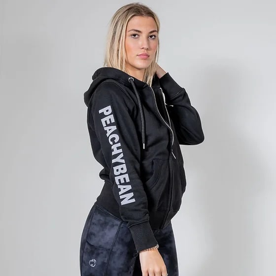 ASPIRE RECYCLED BLACK ZIP HOODIE